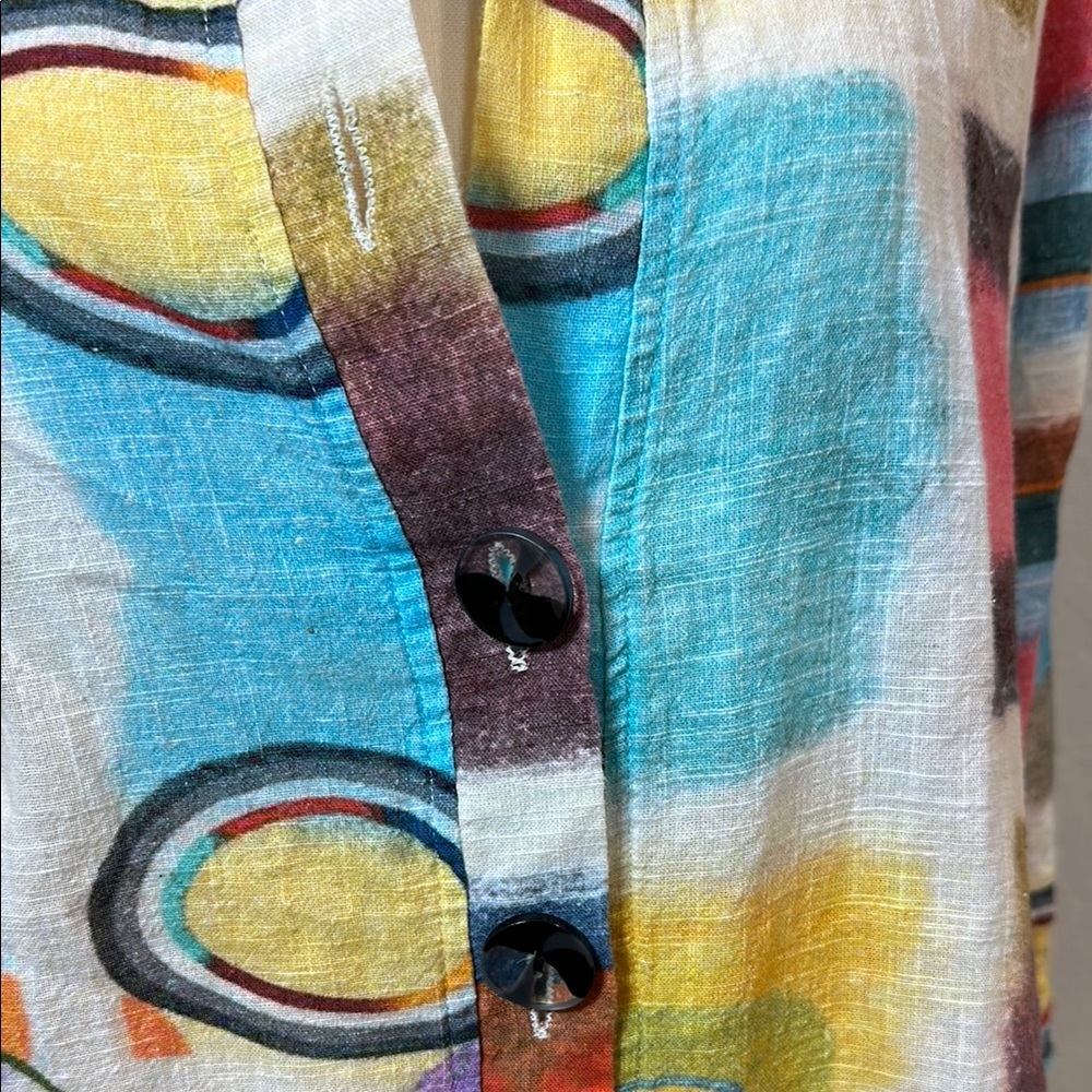 Colorful Abstract Button-Up Shirt - Picture 4 of 7